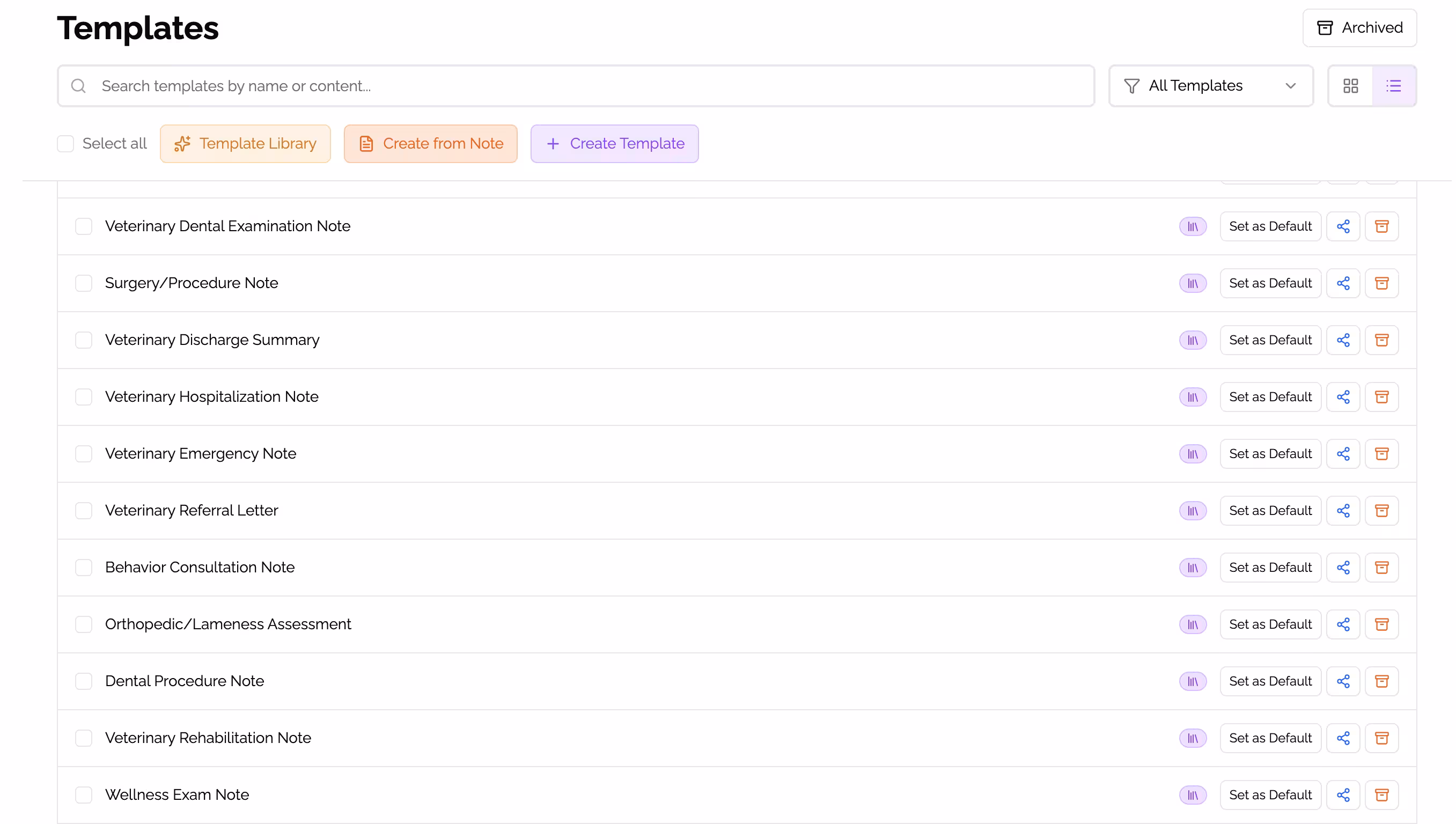 Multi-Modal Templates