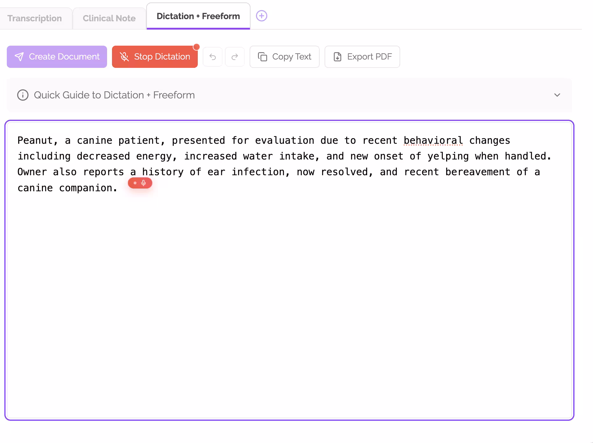 Verbatim Dictation